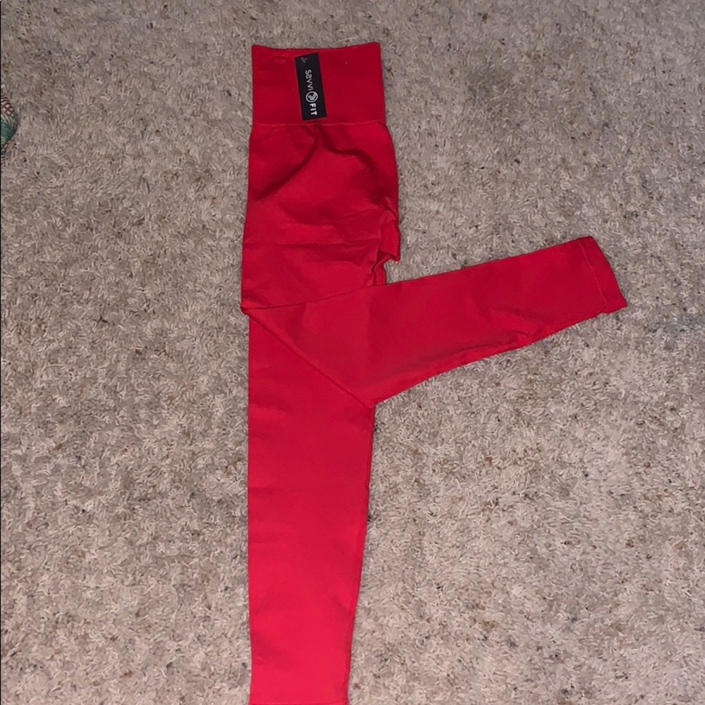 Red leggings